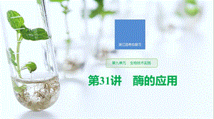 2020版生物新导学浙江选考大一轮课件：第31讲　酶的应用 .pptx