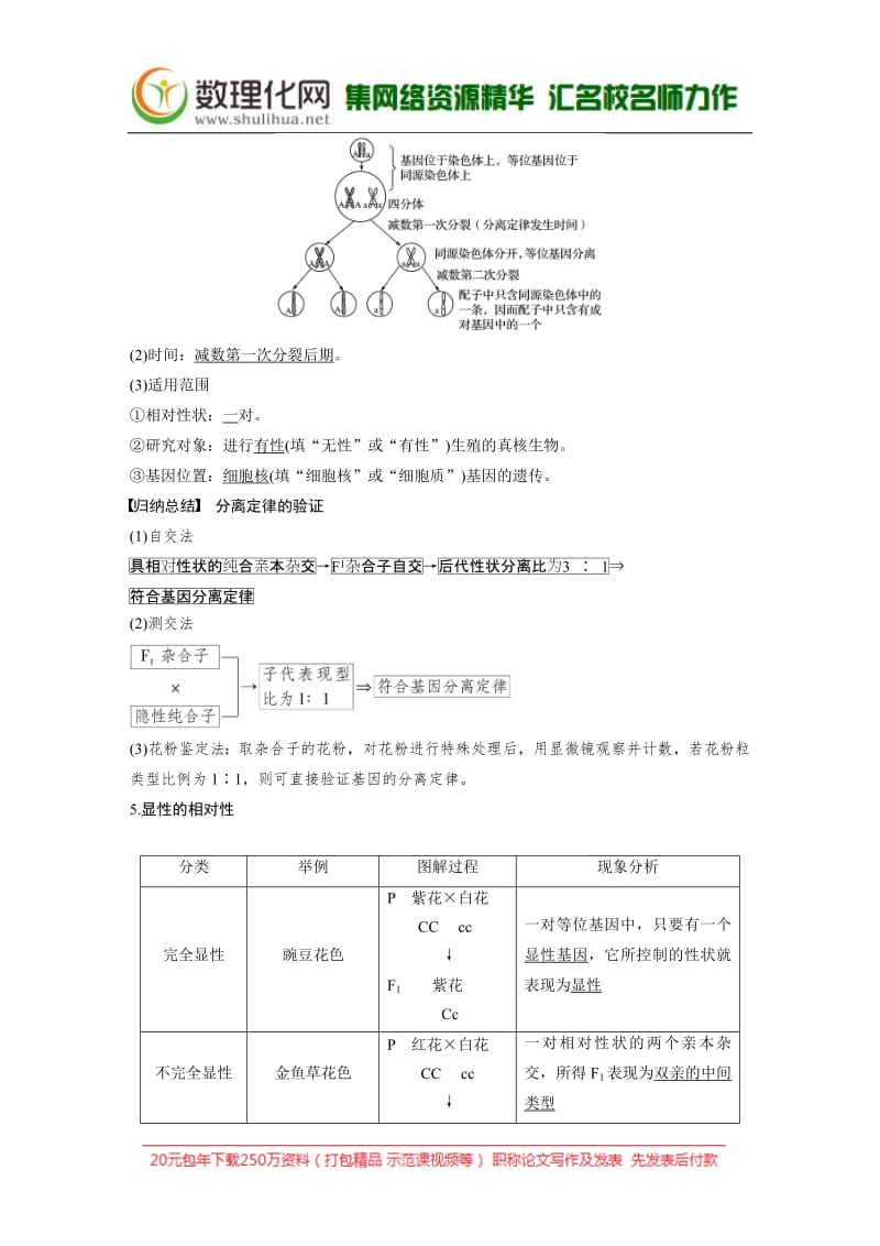 2020版生物新导学浙江选考大一轮讲义：第13讲　分离定律 .pdf_第3页