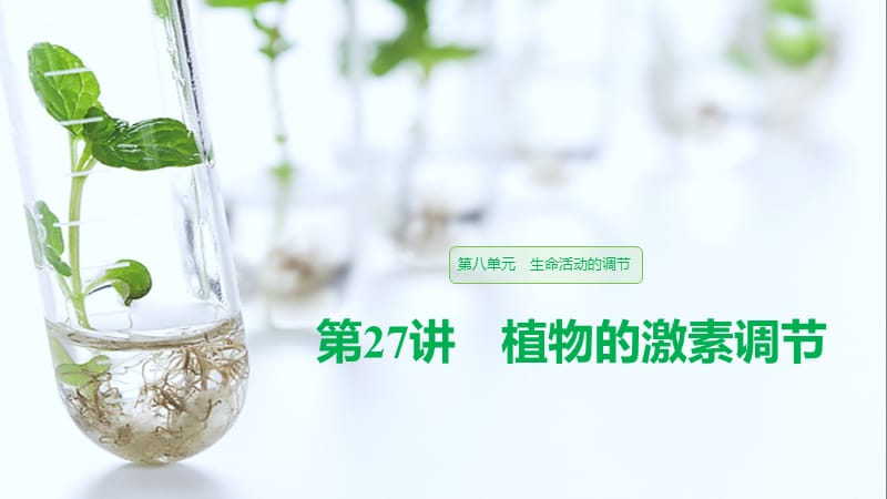 2020版高考生物大一轮人教课件：第八单元 第27讲 植物的激素调节 .pptx_第1页