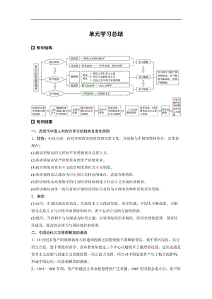 2019-2020学年新素养同步导学岳麓版高中历史必修三文档：第五单元 单元学习总结 Word版含解析.docx