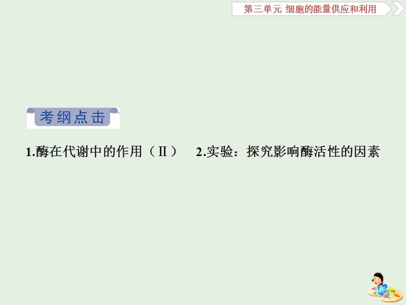 人教通用版2020版高考生物新探究大一轮复习第8讲降低化学反应活化能的酶课件.ppt_第3页