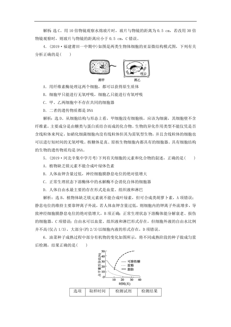 人教通用版2020版高考生物新探究大一轮复习单元过关检测一含解析.pdf_第2页