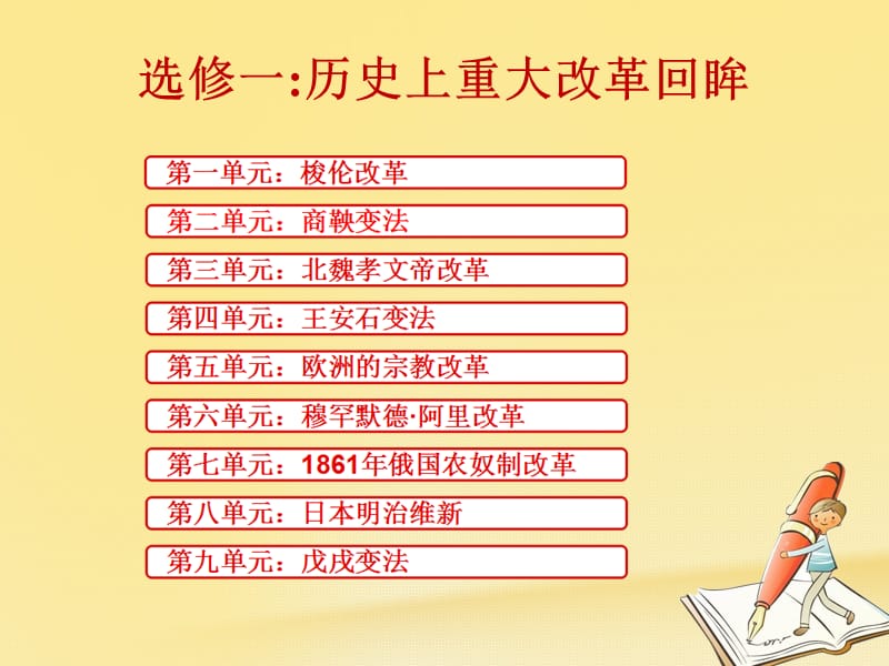 2019高考历史（艺考生文化课）第二十讲历史上重大改革回眸课件选修1.ppt_第2页