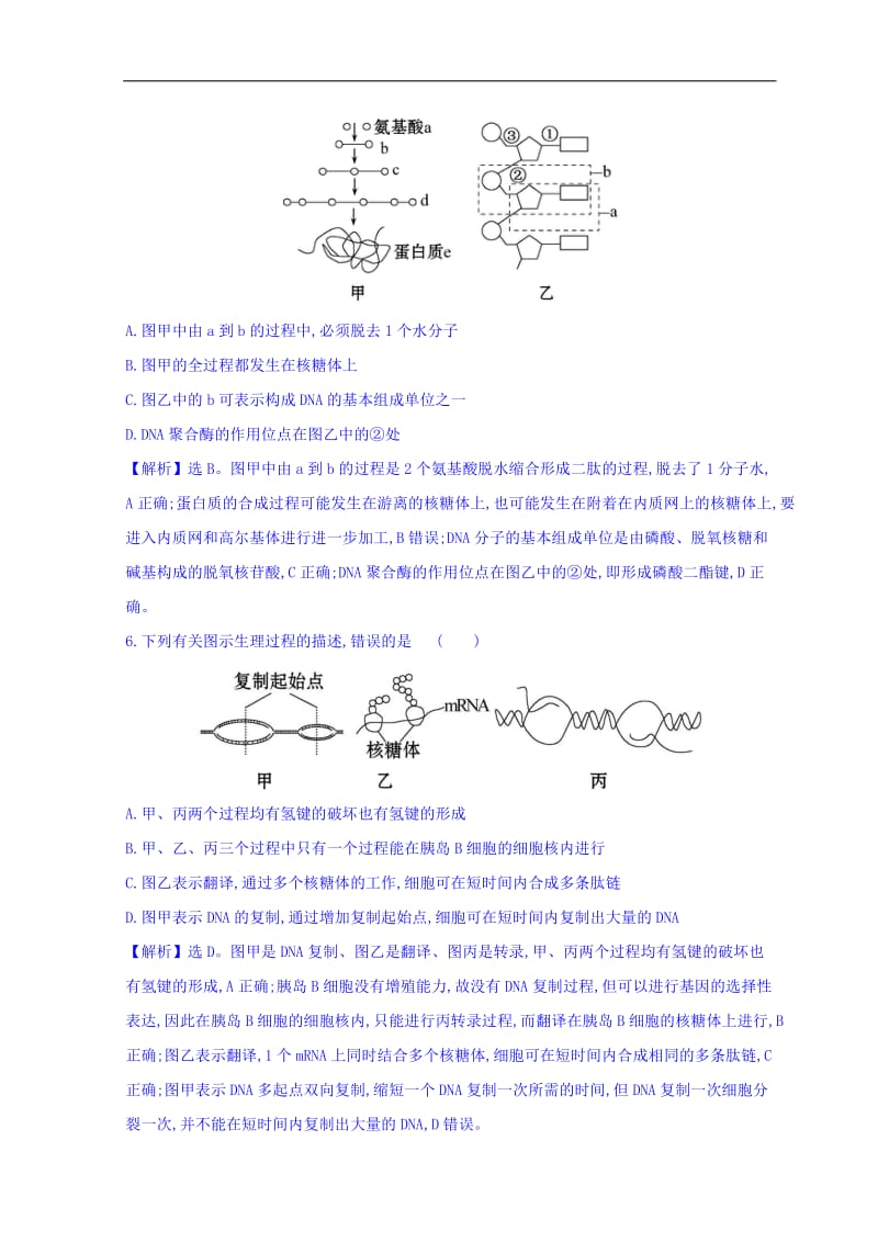 2019版高中生物二轮复习练习：专题五 遗传的分子基础 交汇题型过关练 2.5 Word版含答案.doc_第3页