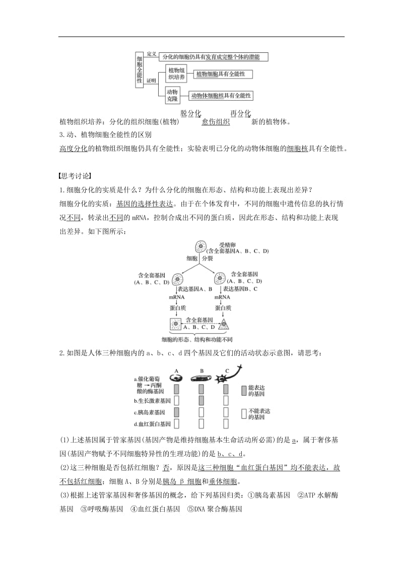 （浙江选考）2020版高考生物一轮总复习第三单元细胞的生命历程第12讲细胞的分化衰老与凋亡学案_59.doc_第2页