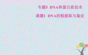 2019_2020学年高中生物专题5DNA和蛋白质技术课题1DNA的粗提取与鉴定课件新人教版选修.pdf