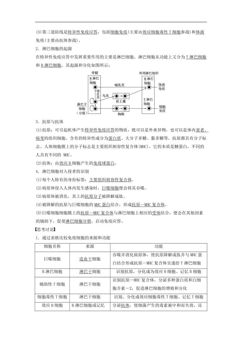 （浙江选考）2020版高考生物一轮总复习第七单元生物体生命活动的调节与免疫第25讲免疫系统与免疫功能学案_48.doc_第2页