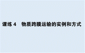 2020版高考生物全程刷题训练计划全国通用（PPT版）（含最新2020年模拟题）：课练 4.ppt