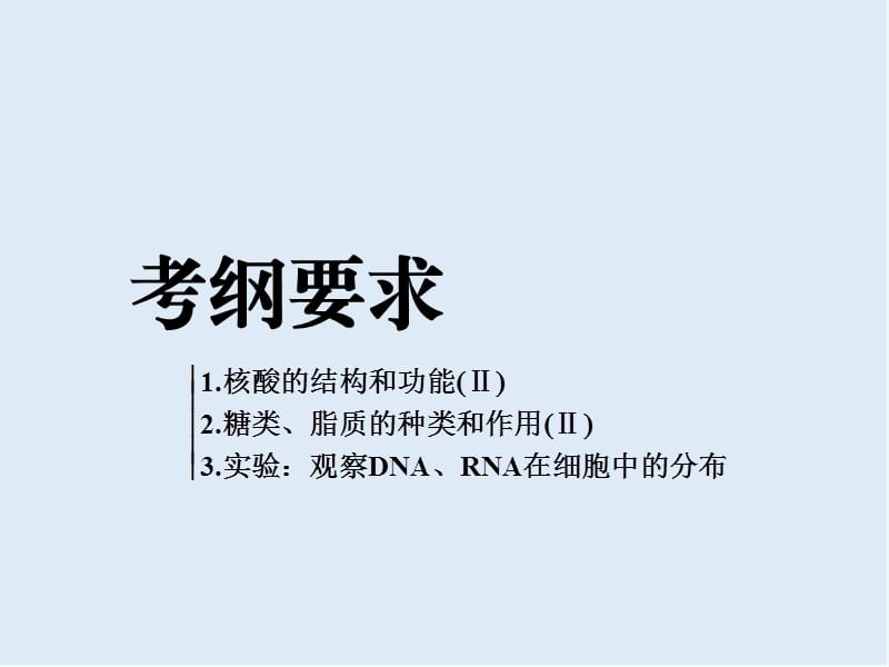 2020版高考生物精准备考一轮全国通用版课件：必修1 第一单元 第4讲　核酸、糖类和脂质.ppt_第2页