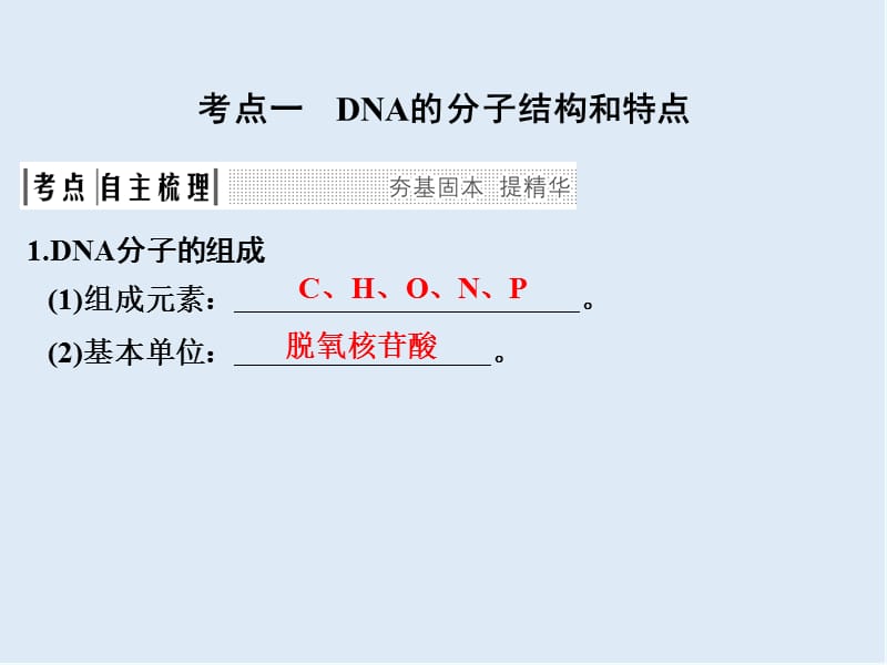 2020版创新高三一轮复习系列选考总复习（浙江专版）生物课件：第15讲DNA的分子结构与复制.ppt_第3页