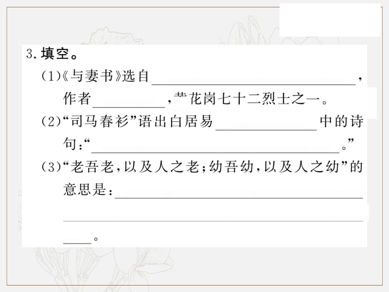 2019秋九年级语文上册第四单元14与妻书习题课件语文版.ppt_第3页