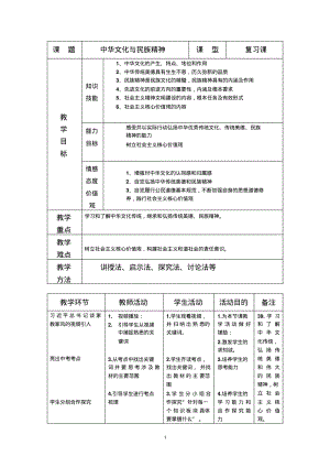 《中华文化与民族精神》教学设计.pdf