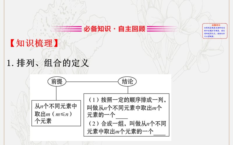 黄冈名师2020版高考数学大一轮复习12.2排列与组合课件理新人教A.ppt_第3页