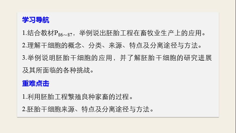 2019_2020学年高二苏教版生物选修三课件：3.2.2 胚胎工程的应用 .pptx_第2页