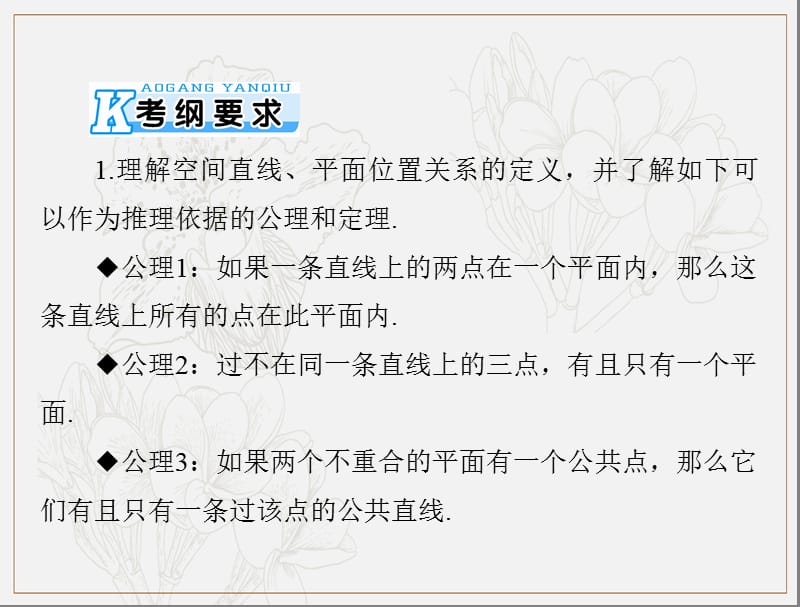 2020年高考数学（理科）一轮复习课件：第八章 第3讲 点、直线、平面之间的位置关系 .ppt_第2页