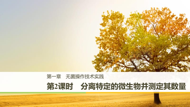 2019_2020学年高二苏教版生物选修一课件：1.2 分离特定的微生物并测定其数量 .pdf_第1页