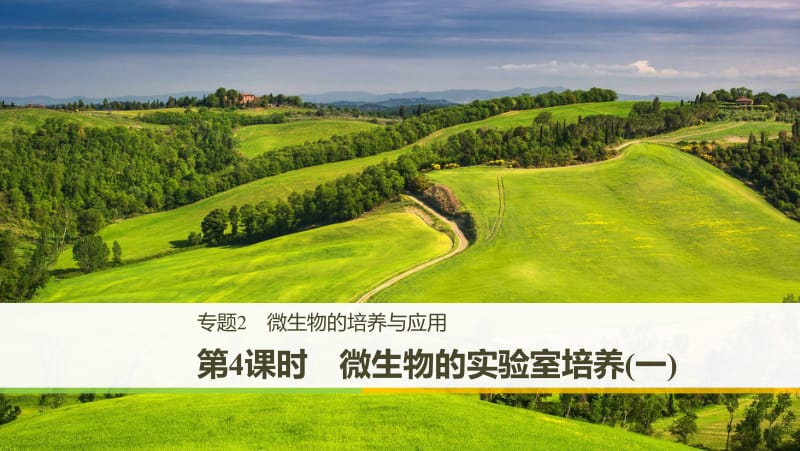 2019_2020学年高二人教版生物选修一课件：2.1 微生物的实验室培养（一） .pdf_第1页