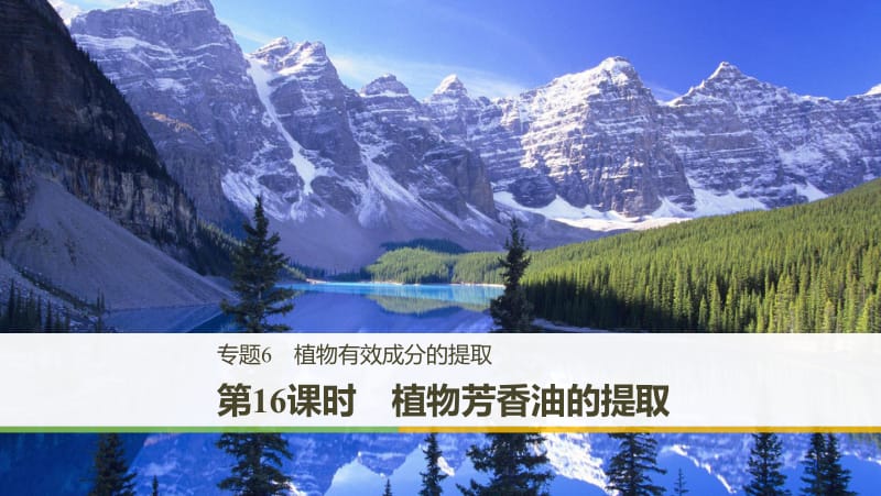 2019_2020学年高二人教版生物选修一课件：6.1 植物芳香油的提取 .pdf_第1页