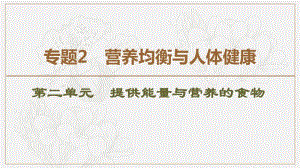 2019-2020同步苏教化学选修一新突破课件：专题2 第2单元 提供能量与营养的食物 .pdf