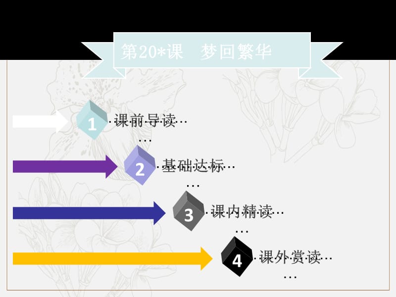 2019年秋季八年级语文上册第五单元第20课梦回繁华习题课件新人教版2.ppt_第1页