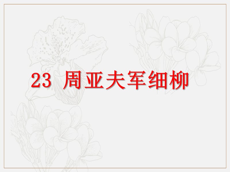 2019年八年级语文上册第六单元23周亚夫军细柳教学课件新人教版.ppt_第1页