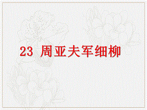 2019年八年级语文上册第六单元23周亚夫军细柳教学课件新人教版.ppt