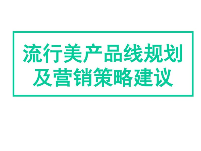 流行美产品线规划及营销策略建议分析.pdf_第1页