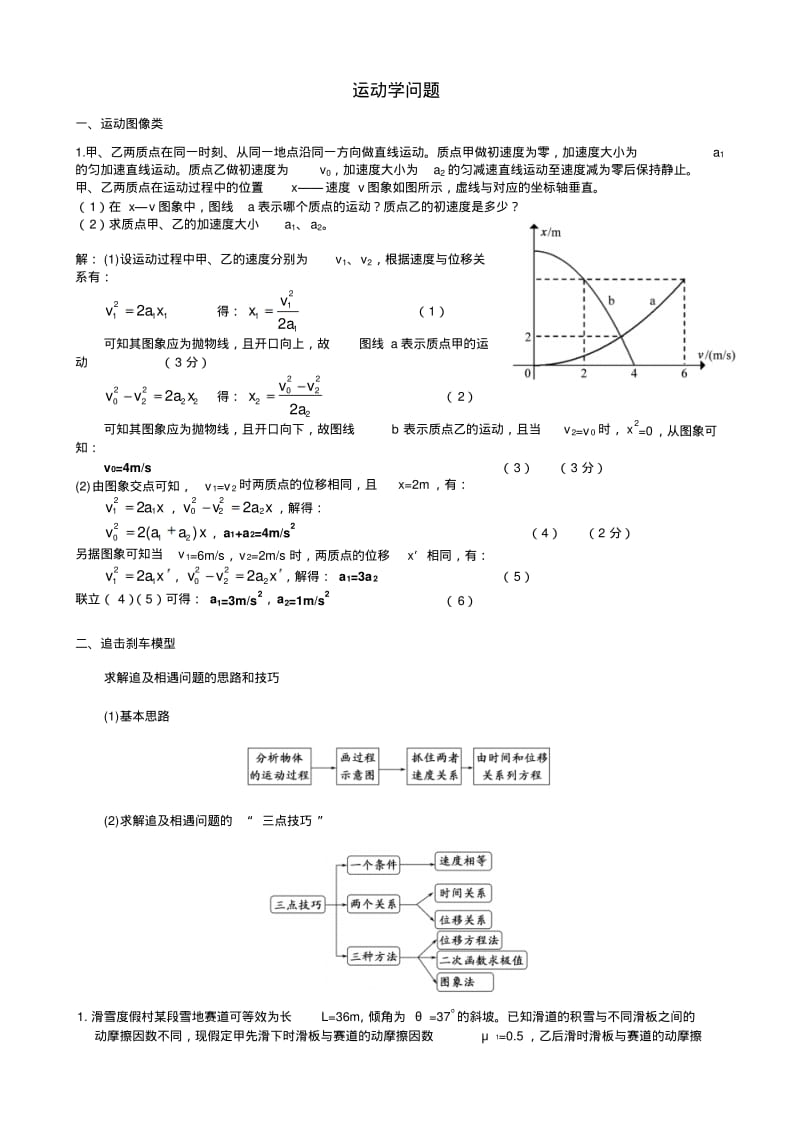 高考物理24题专练(运动学问题)分析.pdf_第1页