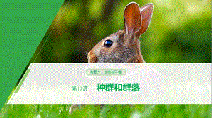 2020高考生物浙江专用大二轮复习课件：专题六 生物与环境 第13讲 .pptx