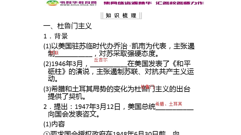 2019-2020学年新突破同步人民版高中历史选修三课件：4-2美苏对峙——冷战局面的形成 .ppt_第2页