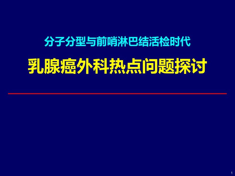 乳腺癌外科热点问题探讨.pdf_第1页