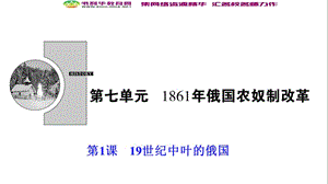 2019-2020学年新突破同步人教版高中历史选修一课件：第七单元 第1课　19世纪中叶的俄国 .ppt