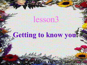 【中学英语】Getting to know you.ppt