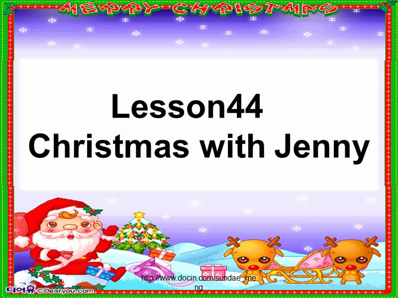 【中学英语】Christmas with Jenny.ppt_第1页