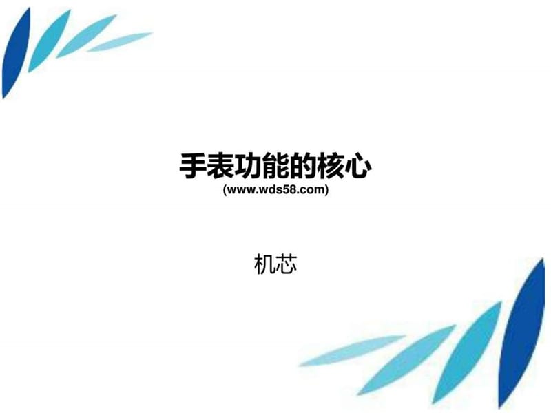 手表功能的核心——机芯_图文.ppt.ppt_第1页