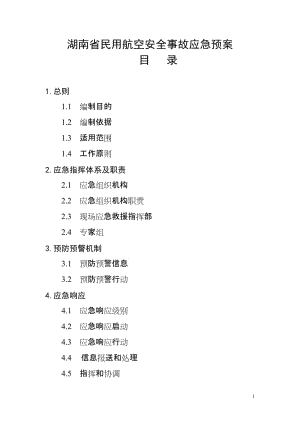 湖南省民用航空安全事故应急预案.doc