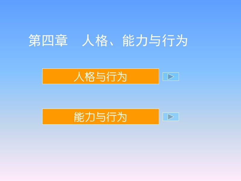 第四章人格、能力与行为(组织行为学-武汉科技大学周勇).ppt_第1页