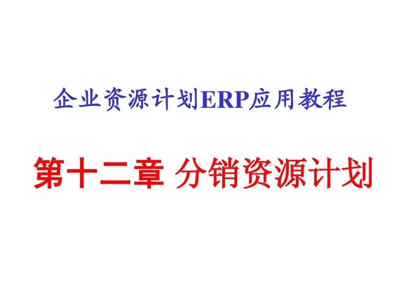 ERP分销资源计划.ppt_第1页