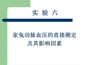 A5动脉血压的直接测定.ppt