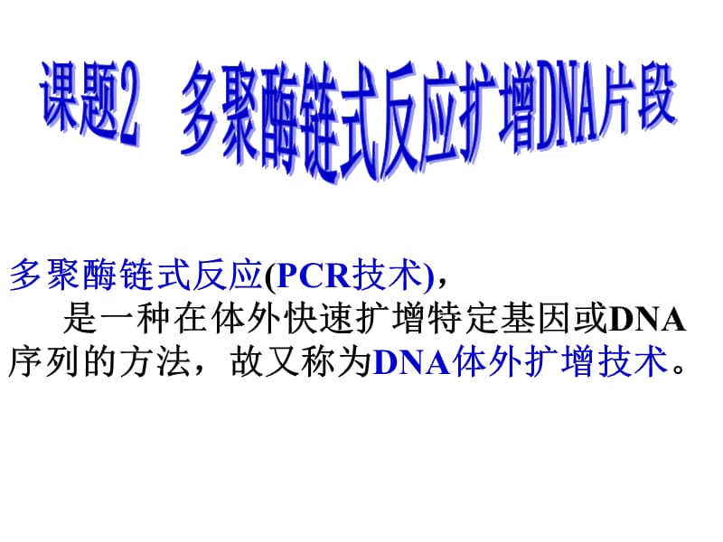 课题2__多聚酶链式反应扩增DNA片段.ppt_第1页