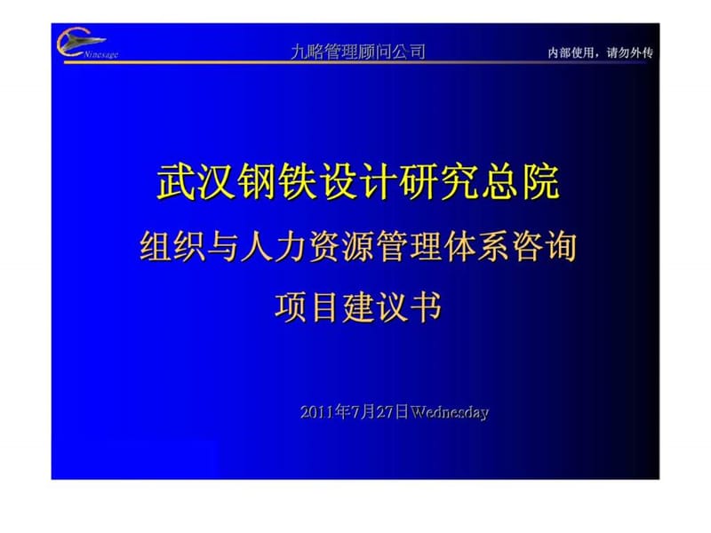 武汉钢铁设计研究院项目建议书.ppt_第1页