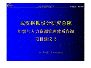 武汉钢铁设计研究院项目建议书.ppt