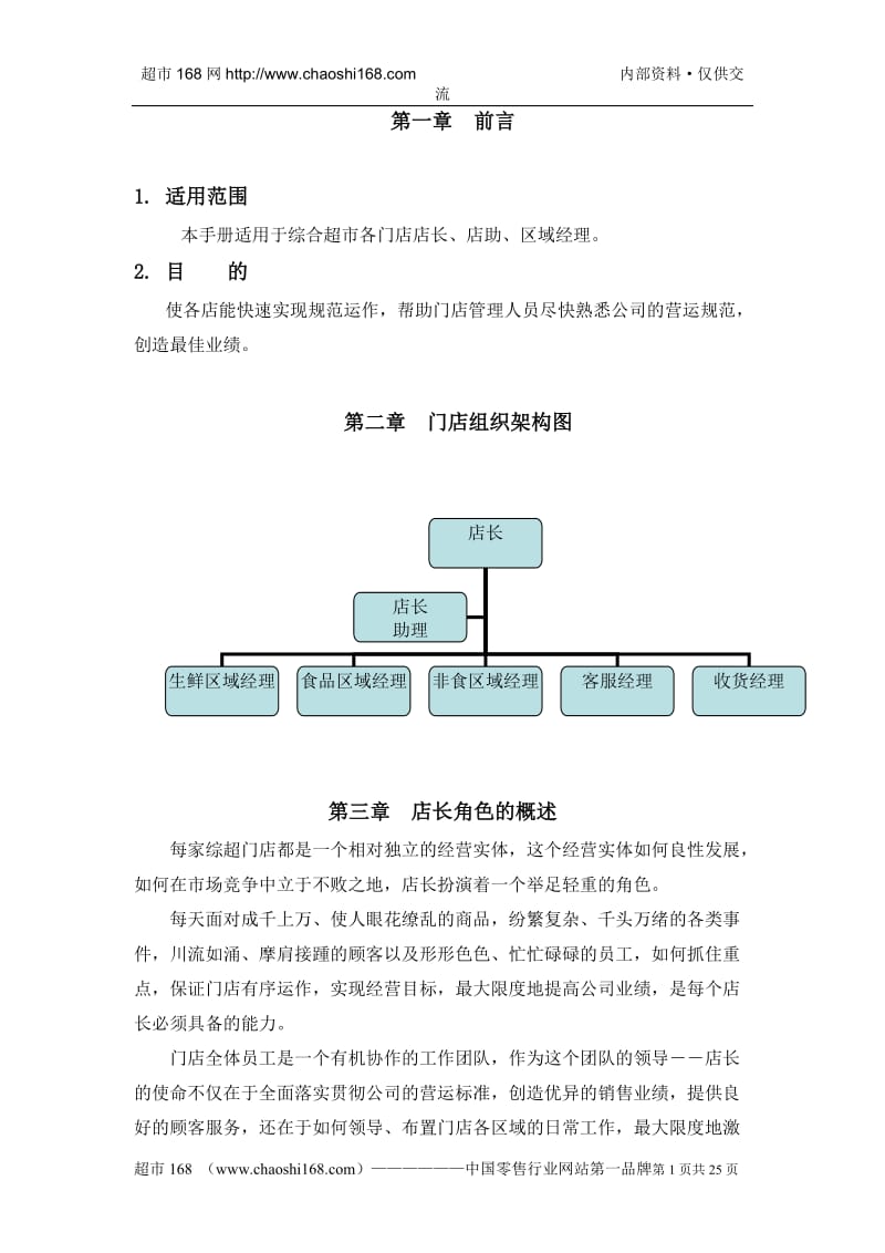 超市店长店助营运手册及各岗位巡店表.doc_第1页