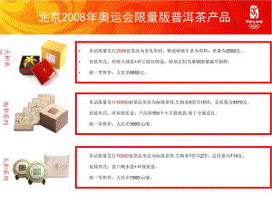 北京2008年奥运会限量版普洱茶产品.ppt