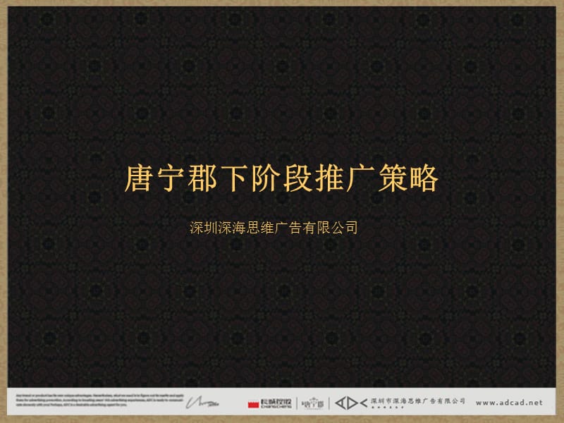 深海思维广告—唐宁郡推广策略.ppt_第1页