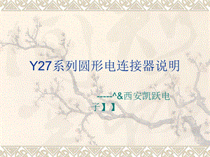 Y27系列圆形电连接器型号列表.ppt