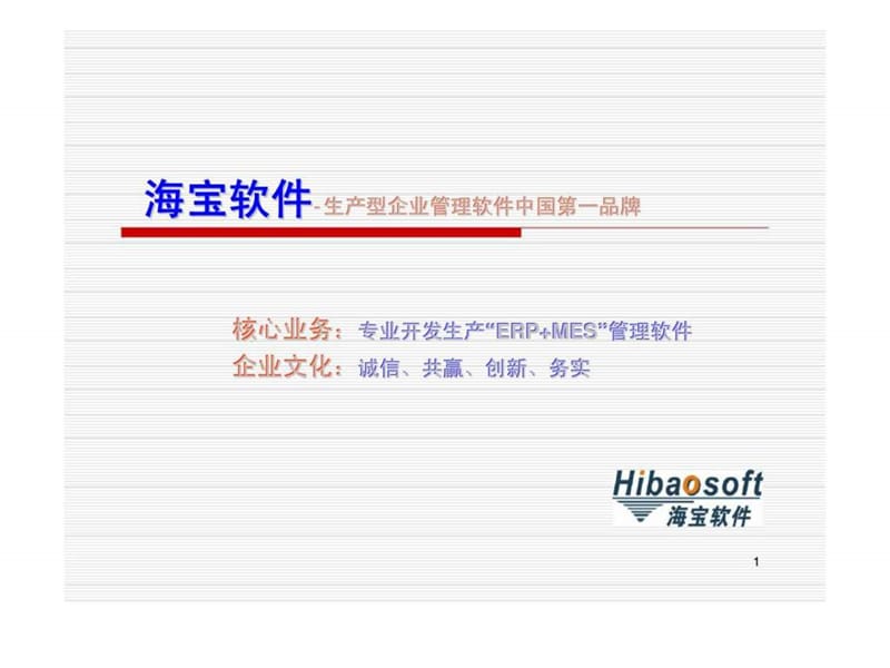 海宝软件-生产型企业管理软件中国第一品牌.ppt_第1页