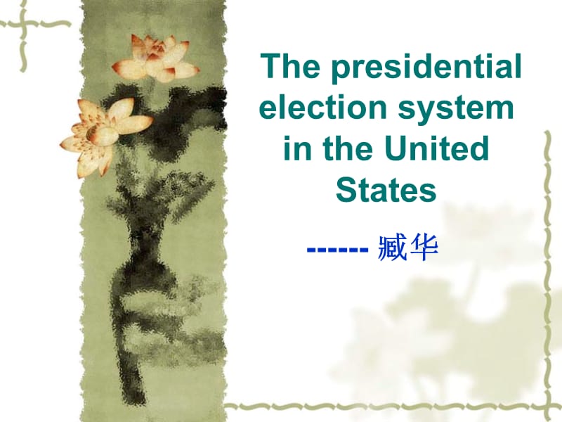 ThepresidentialelectionsystemintheUnitedStates.ppt_第1页