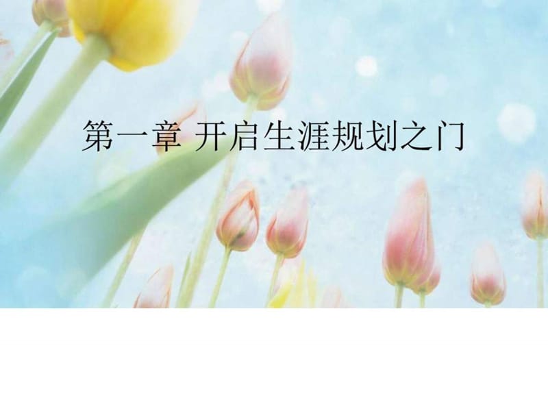 第一章 开启生涯规划之门_图文.ppt.ppt_第1页