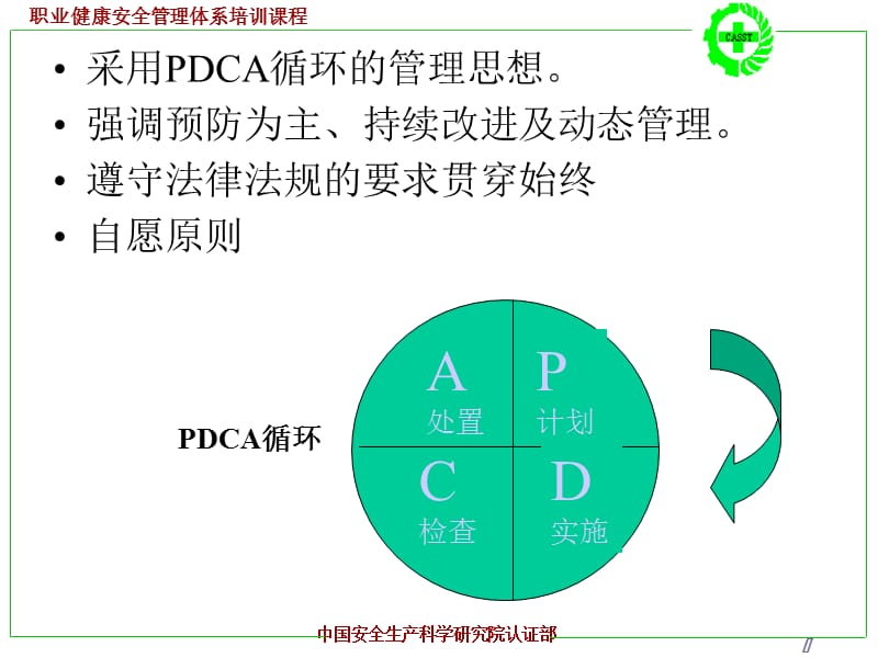 ISO18001标准第一部分中国生产安全科学院认证部.ppt_第1页